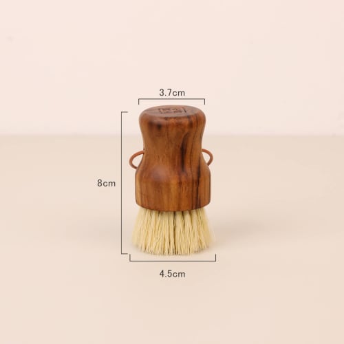 YOSHIKI Holz-Küchenbürste, Spülbürste, Schrubbbürste, Bratpfannenbürste, Sisalbürste, Reinigungsbürste, Topfbürste, Spülbürste, mit St