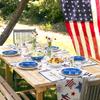 1pc 4th of July Vintage Star Table Runner, Premium Linen 2D Print, Decorative Table Cover for Living Room & Patio, American Flag