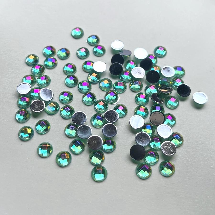 Shiny 6mm Earth Surface AB Color Rhinestone DIY Jewelry Nail Decoration Accessories Decorative Flat Back 150pcs/lot