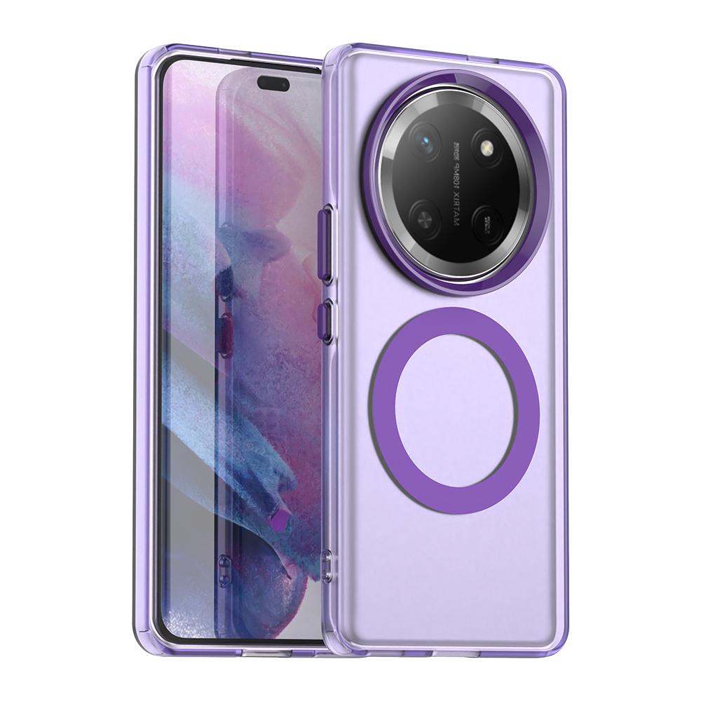 Magnetic Wireless Charging Case For Honor Magic 7 Lite Magic7 Pro X9c Smart Cover Candy Colors Transparent Back Shell