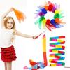 Lenços de Seis Cores Fitas de Ginástica Cognição de Cores Brinquedos de Esportes ao Ar Livre para Crianças Lenços de Dança para Exercício Adereços de Performance TMZ