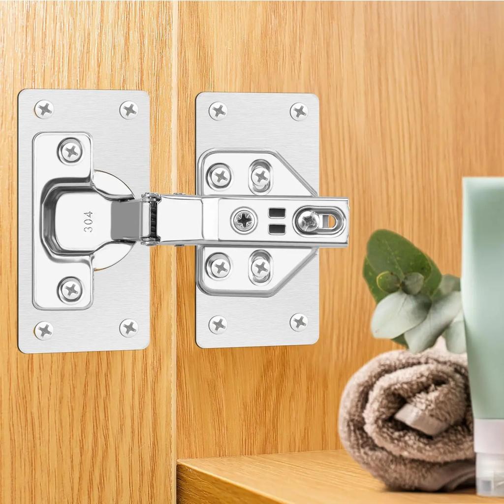 2/4/8/12pcs Cabinet Door Hinge Repair Plate Kitchen Cabinet Door Locker Hinge Fixing Plate Cabinet Door Hinge Repair Bracket