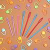 70pcs Crochet Knitting Accessory Kit with Storage Box Color Marking Buckle Plastic Knitting Needles Household Sewing Accessories