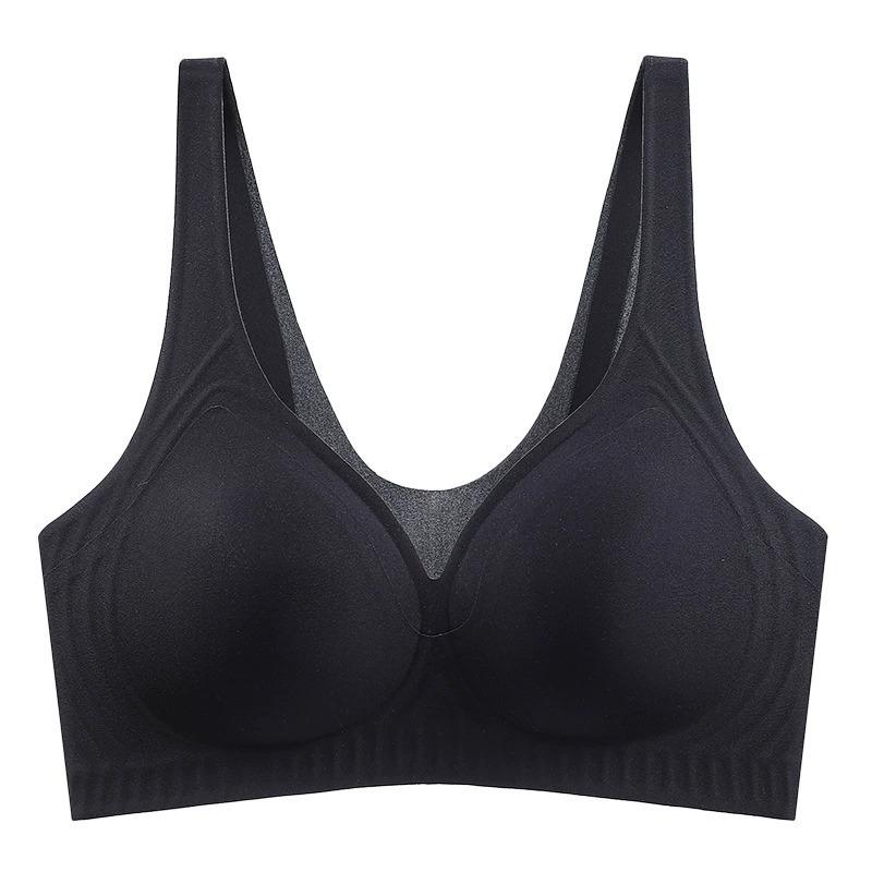 Women Seamless Wireless Comfortable Plus Size Backless Vest Style Sports Push Up Bra
