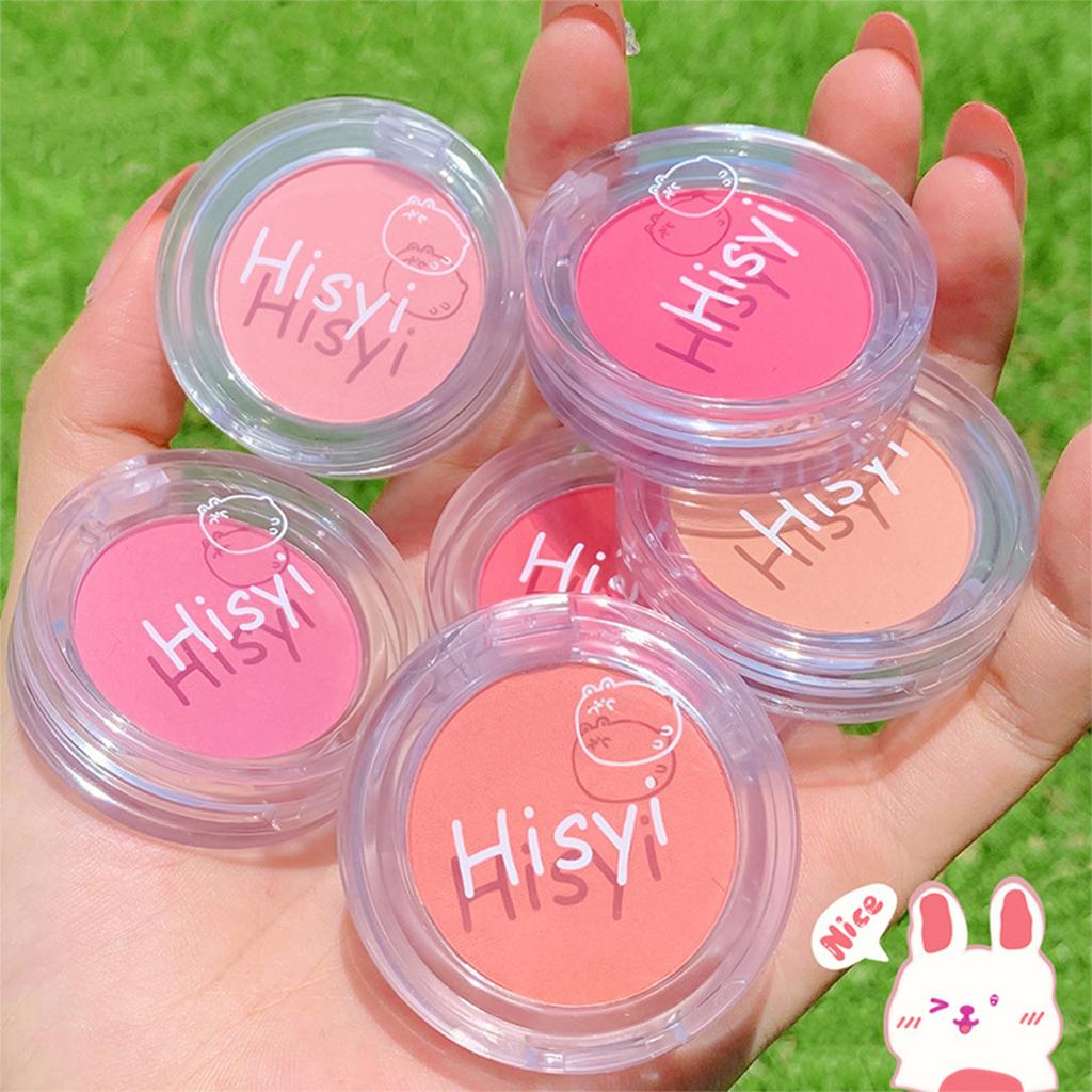 Puderrouge, weiches und bauschiges Wangenrouge, langanhaltendes Rouge, natürliches Wangenrouge für den täglichen Gebrauch, einfach zu verblenden