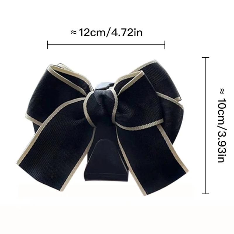 2pcs Cute Bow Car Seat Back Hooks Storage Hook Headrest Organizer Rack Grocery Bag Handbag DecorationInterior Accessories