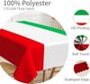 Italian Flag Red White Green Rectangle Tablecloth for Table Decor Reusable Kitchen Dining Tablecloth Soccer Party Decorations
