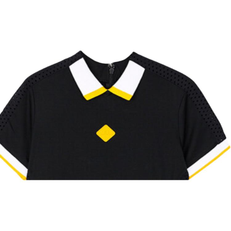 J.LINDEBERG Color Block Short Sleeve Polo Shirt Women Tops Black GWJT06441-9999