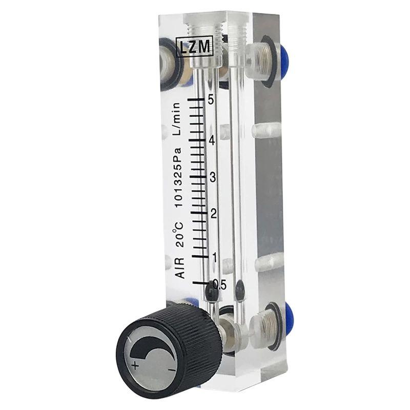 94mm 106mm Height Water Gas Air  Float Flowmeter Panel Type Rotameter With Control Valve