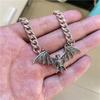 Bat Pendant Necklace With Alloy Material For Gothic Jewelry Enthusiasts
