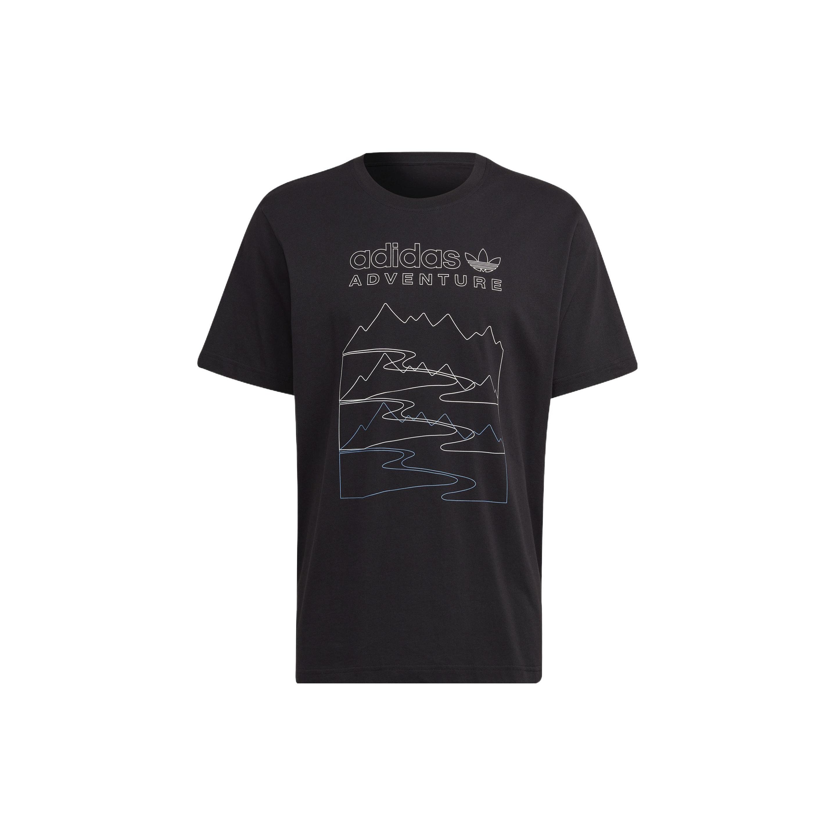 adidas originals Adventure Mountain Front T-shirt Black Men s HK5007 XL