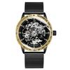 ORKINA Fashion Luxury Top Brand Mens Mechanical Watches Silver Black Self-Wind Automatic Wristwatch Male Clock Relogio Masculino