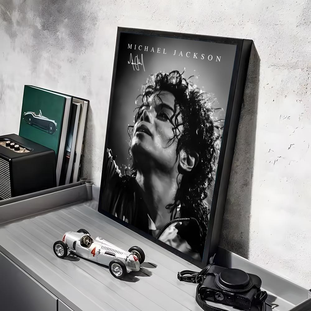 M-Michael J-Jackson Sänger Poster Aufkleber Gemälde Wandbild HD Wandaufkleber für Schlafzimmer Wohnzimmer Zuhause Selbstklebende Dekoration Geschenk