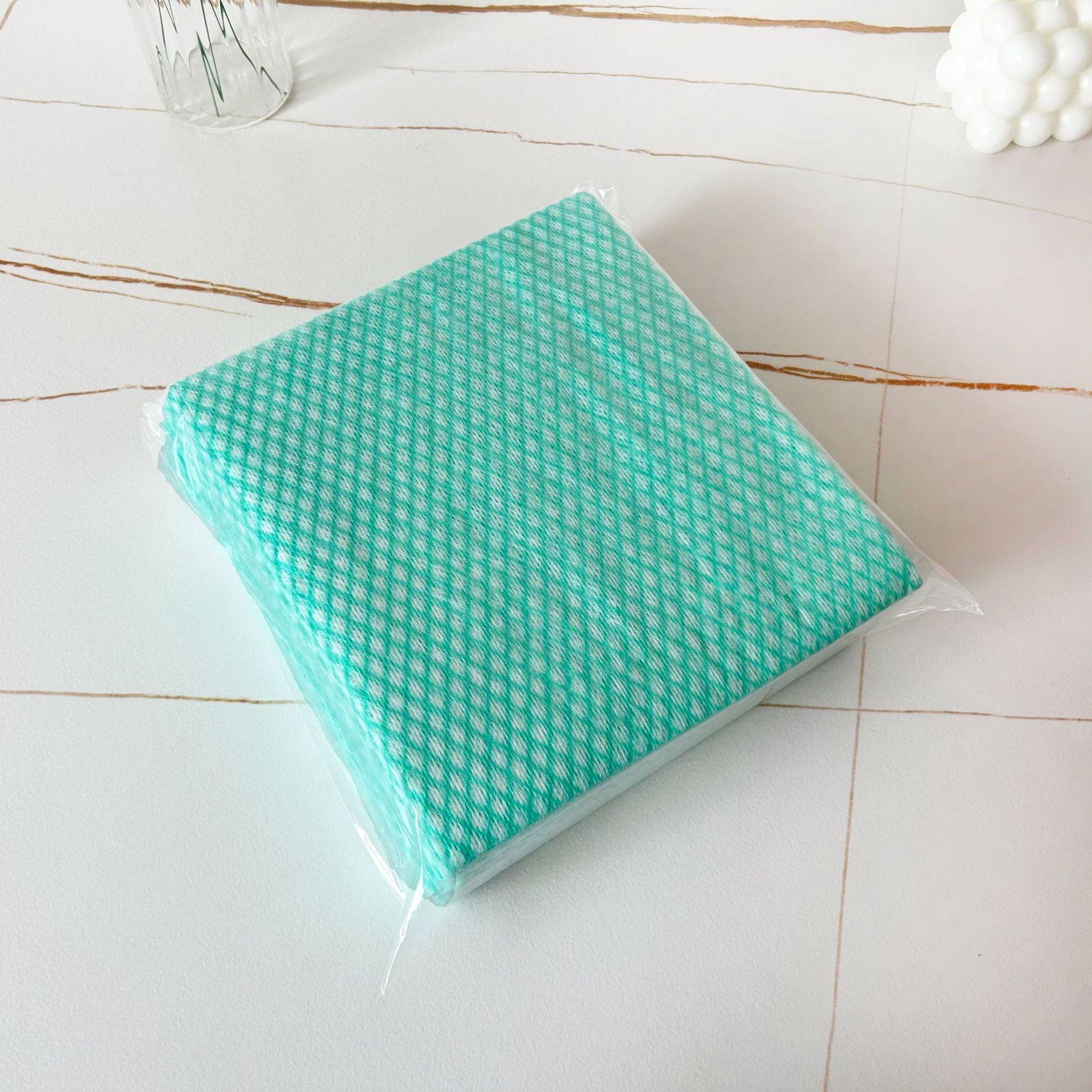 

Disposable Dish Towel Kitchen Paper Lazy Rag Wet and Dry Use Non-stick Oil Disposable Rag зелений
