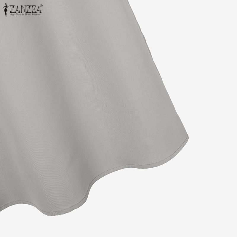 ZANZEA Damen Langarmbluse und Röcke Lässige zweiteilige Anzugsets