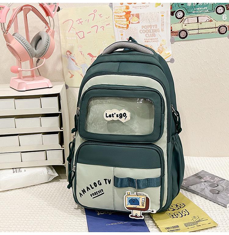 Mori Style Large-Capacity Backpack for Junior and High School Girls