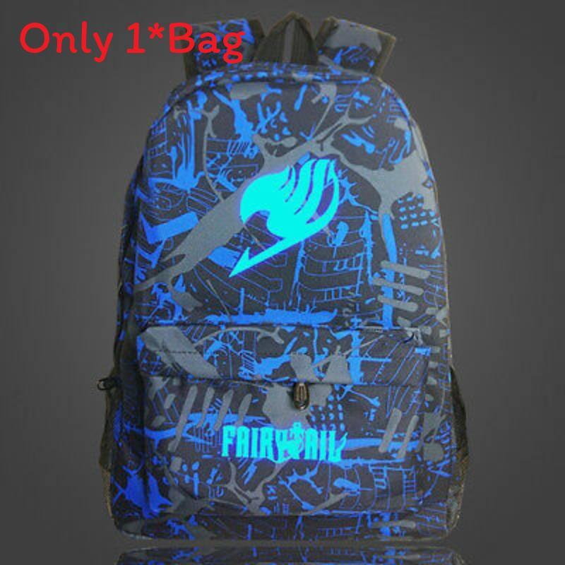 Fairy Tail Backpack Canvas School Bag With Zipper For Students Travel