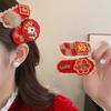 Hair Clip Chinese Yuanbao Horse Hairpin Hanfu New Year Red Hairpin  Horse New Year Gift