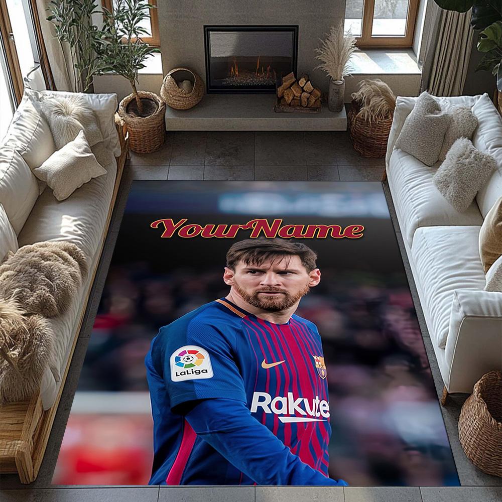 Messi 279 Personalized Name Floor Rug Office Rug Design for Game Room Foyer Outdoor Study room Antislip Carpet Office home decor