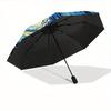 1pc Starry Night Sky, Automatic Open/close Folding Umbrella, Compact Portable Travel Umbrella,Durable Construction Yy250814123