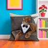 Floppa Cat Meme Cushion Cover Plush Fabric Soft Double-Sided Printed Sofa Warm Winter Home Gift Pillow Case