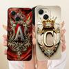 For Tecno Spark 40C 40 KM5 KM4k Feather Crown Initial Letter Phone Case For Tecno Spark40C Spark40 4G Soft Silicone Cover Bumper