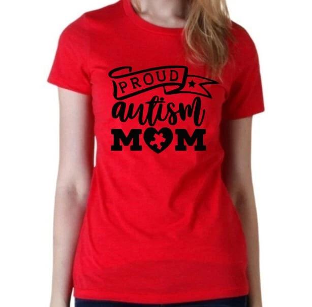 Proud Autism Mom T shirt Tee L