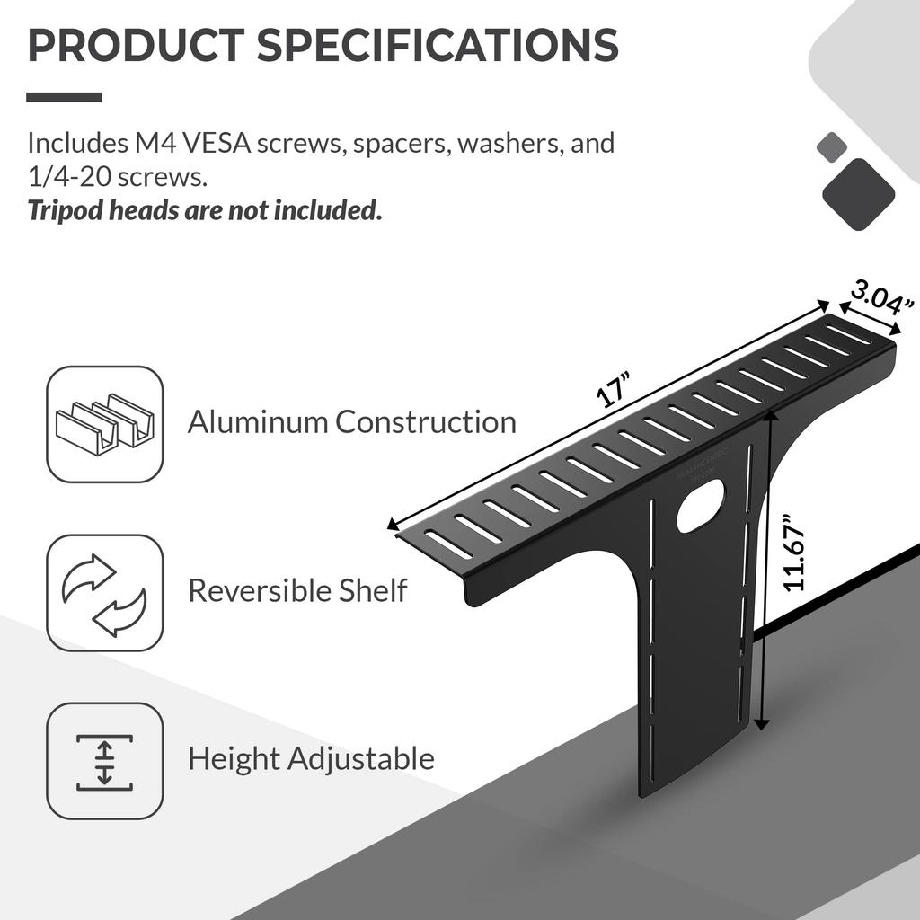 HumanCentric Monitor Mare DSLR de Birou Monitor Cameră VESA Clemă Microfon Trepied 100x100mm Hardware Inclus Suport, Suport, Lumină, Cameră Web, Braț, Raft,