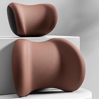 Car Memory Foam Neck & Lumbar Support Set: 4-Season Backrest & Headrest Cushions