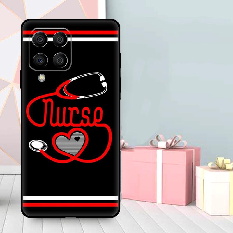 Cute Stethoscope Heart Case For Samsung Galaxy M36 M12 M52 M06 M16 M56 M33 M15 M55 M31 M13 M14 M53 M32 M35 M34 M54