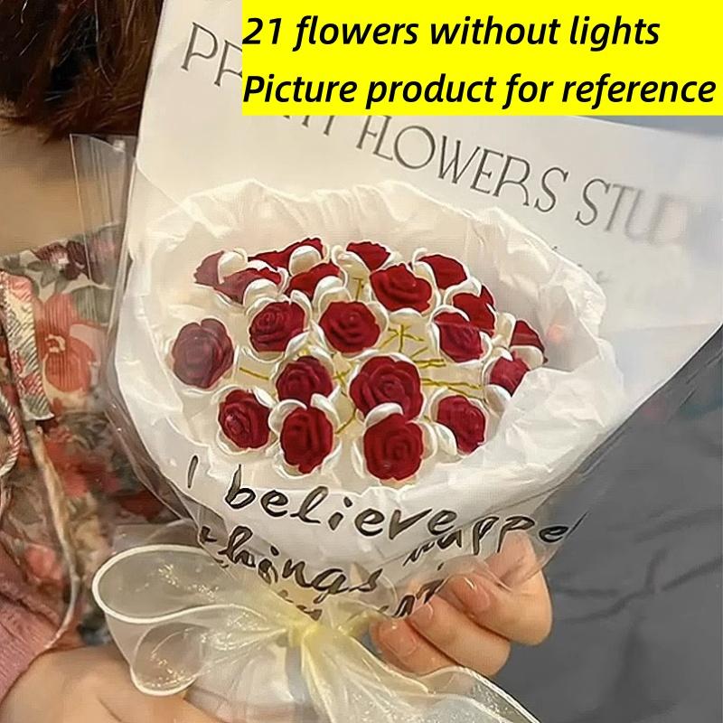 

Сделай сам Креативный букет из неувядающих роз, материал для ручного букета, подарок на День святого Валентина для девушки