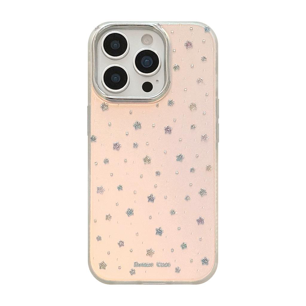 Little Stars Suitable for Iphone16 Mobile Phone Case 15Promax Laser 13 Korean Style 14 Advanced 11 Electroplated Hard