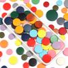 10-30pcs Colorful Wooden Beads Spray Painted Straight Hole Flat Round Bead Pieces For Jewelry Making DIY Necklace Bracelet Decor