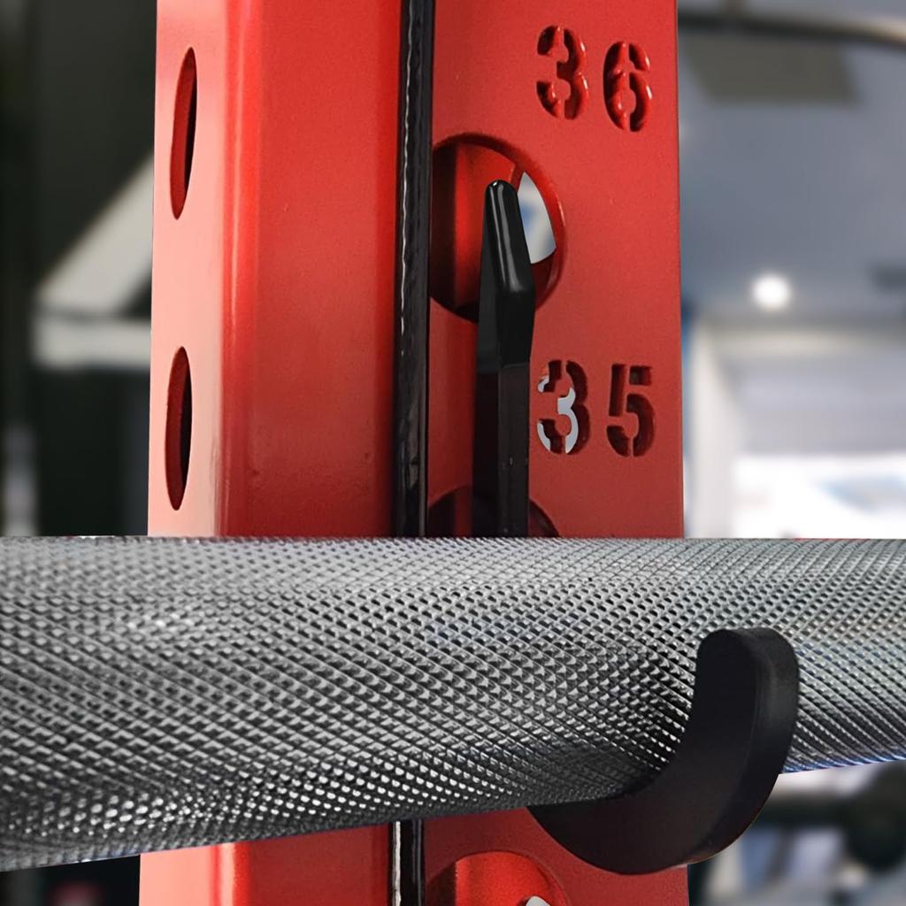 4Pcs Squat Rack Holder Attachments for Home Gym Storage Heavy Duty Weight Rack Holder with Storage Hook Perfect Gym Accessories
