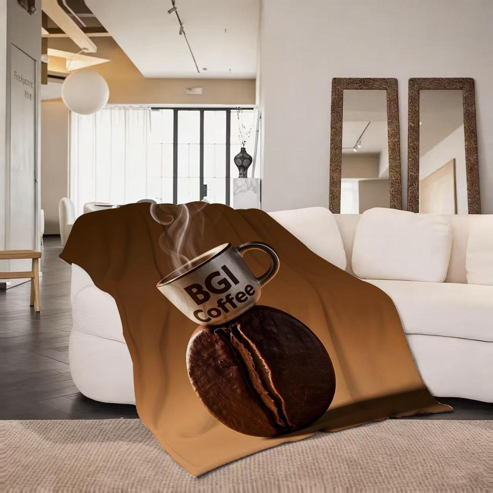 Poster C Creative C Coffee P Poster Throw Flannel Throw Blanket Suitable for Sofa Living Room Bedroom