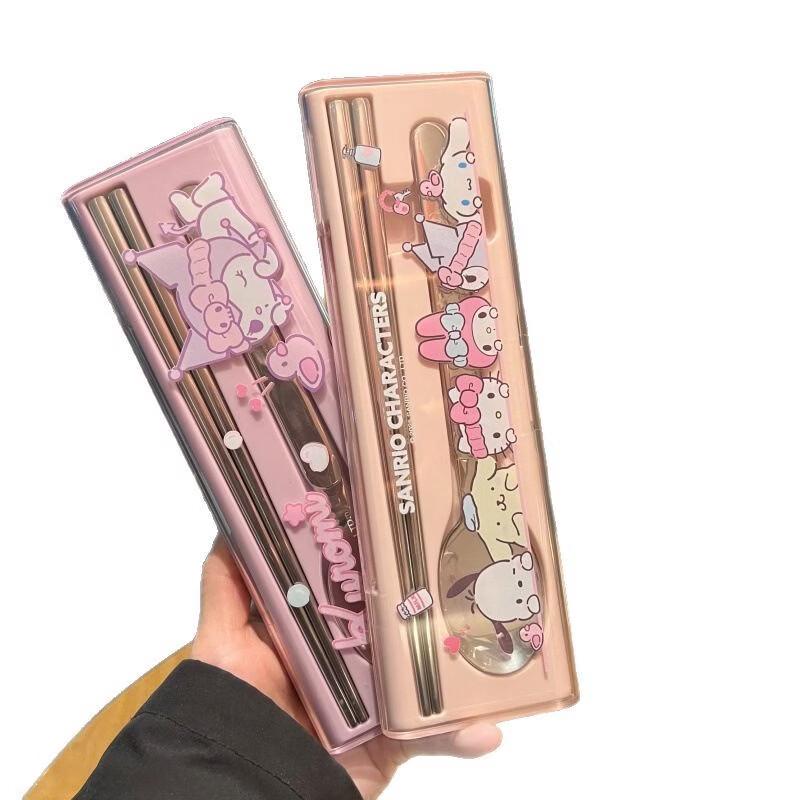 ZISIZ Kuromi Spoon and Chopsticks Set