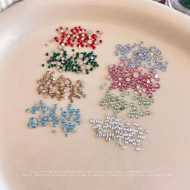 100Pcs 1.5-3Mm Glass Crystal Non Hotfix Rhinestones Craft Supplie Flatback Glitter Stones Nail Art Decorations Diy Accessories