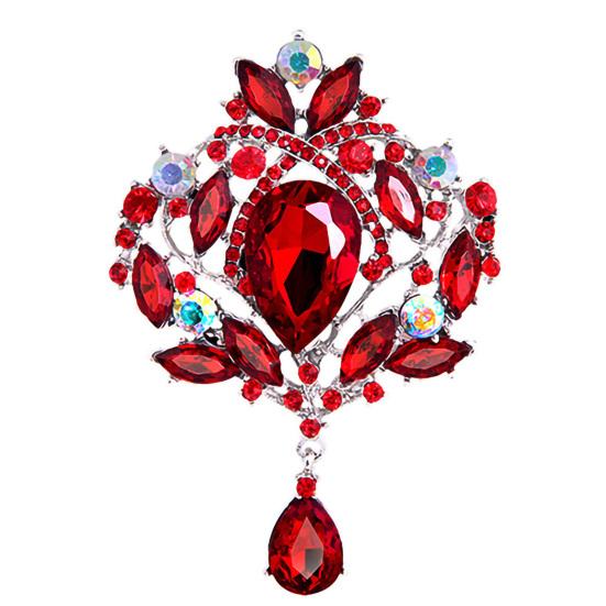 Brooch Water Drop Rust-resistant Alloy Elegant Clothes Pin for Banquet