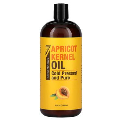 Seven Minerals, Aprikoskärnolja, Kallpressad och Naturlig, Oparfymerad, 32 fl oz (950 ml)