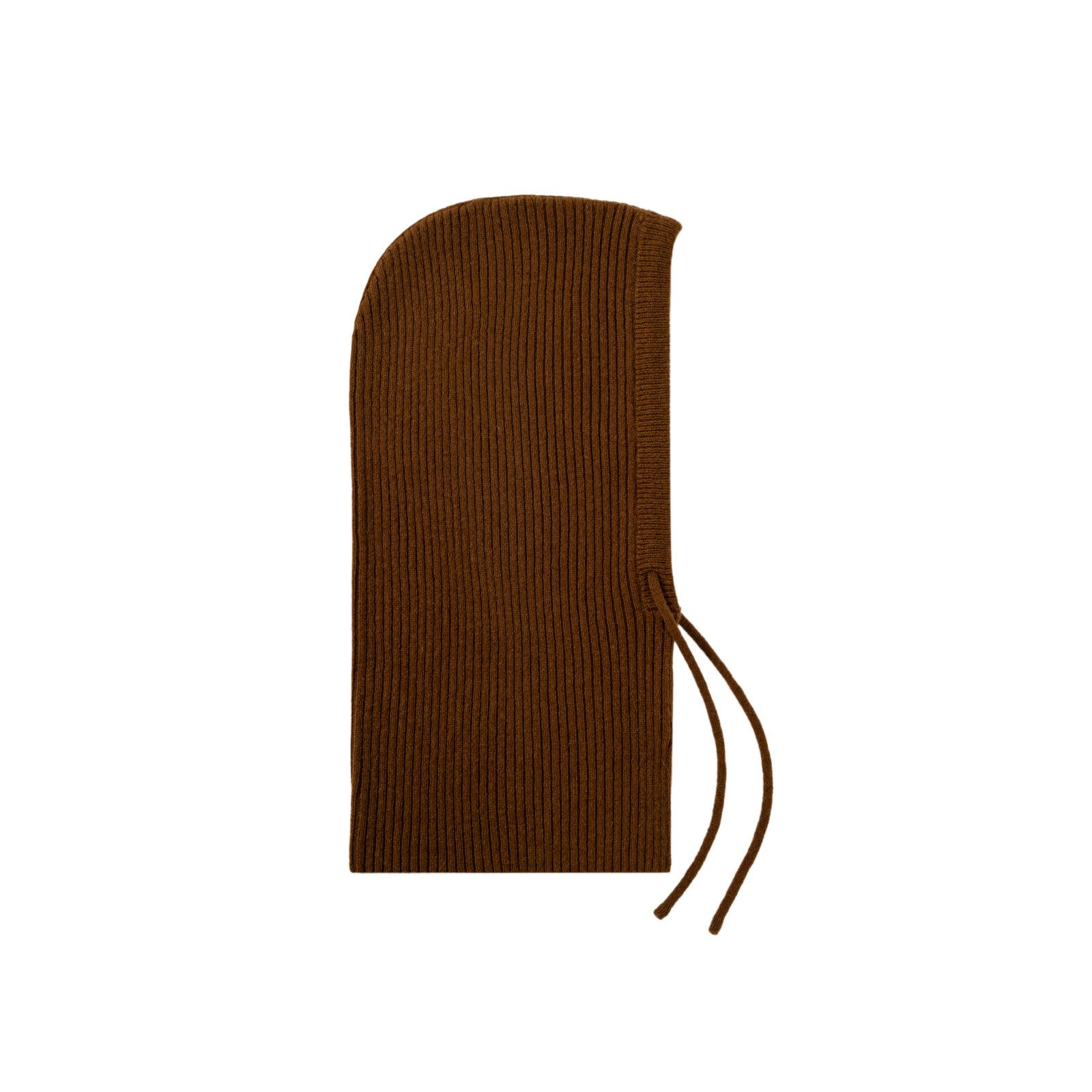 

100% Wool Knitted Hood Hat Scarf Elegant Hats Beanies Women Men Winter Neck Warm Balaclava Headgear Caps Korean Bonnet Winter кавовий