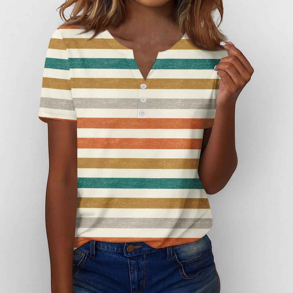 Summer Tops For Women Button Down Blouses For Women Dressy Casual V Neck T Shirts