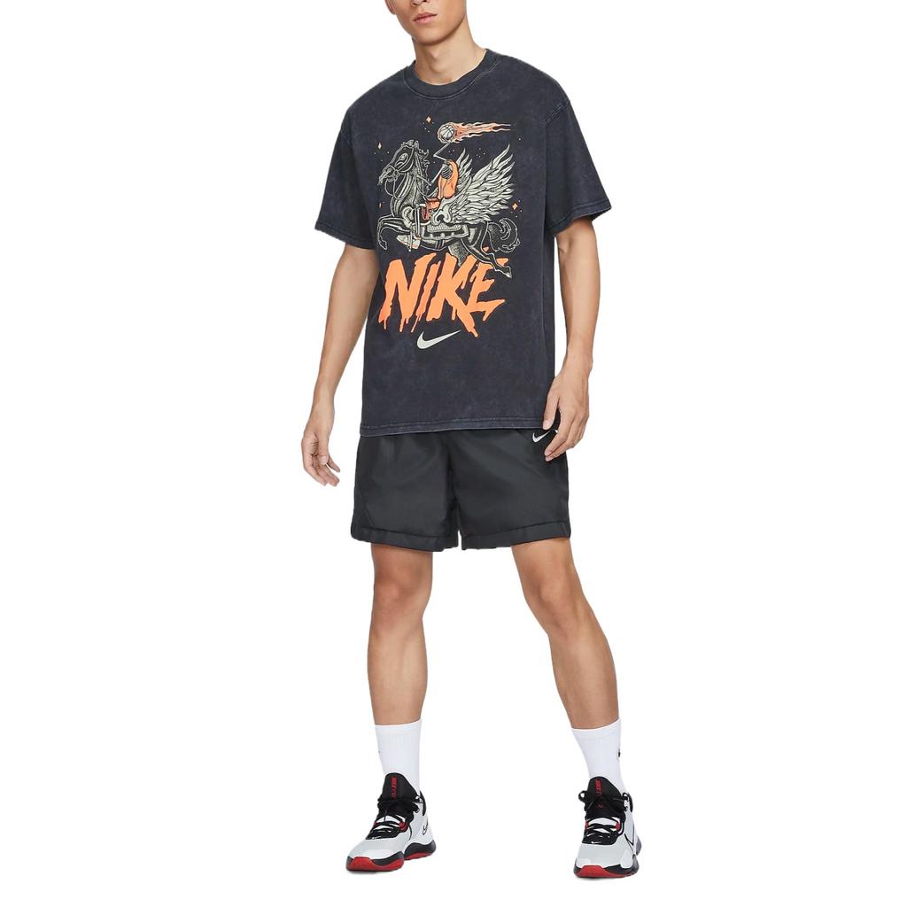 Nike T Shirts Men's Black Crew Neck Moderate Straight Fit HF6200-010