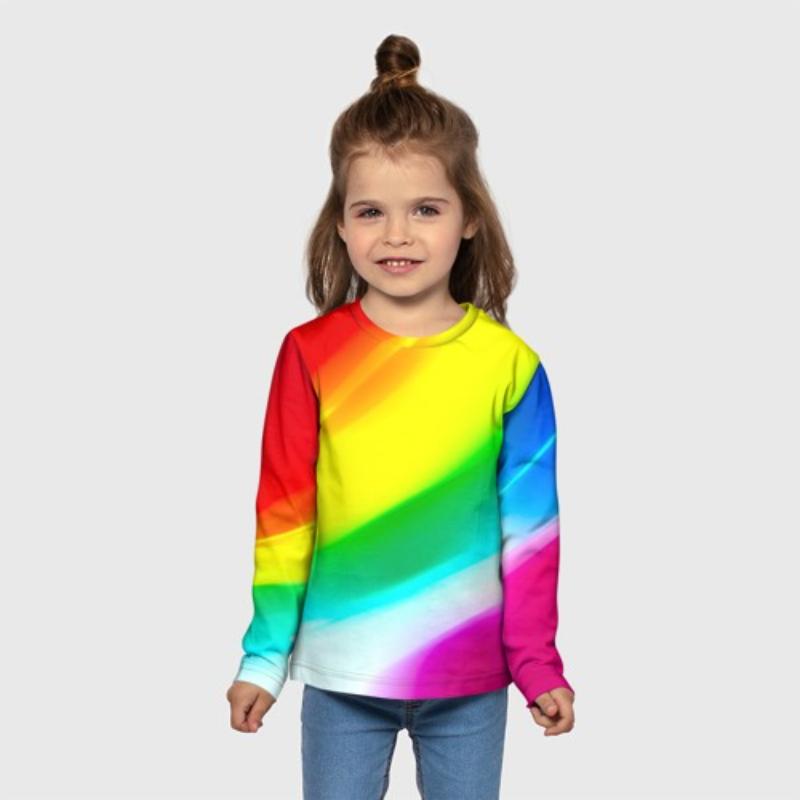 Children's Cartoon Animal Cat Dog Print Colorful Cute T-shirts Boys Long Sleeved Fashionable Soft Comfortable Top