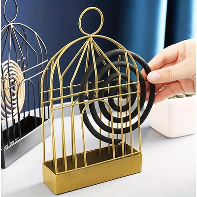 Metal Mosquito Coil Stand, Incense Burner Stand Retro Incense Burner, Portable Hanging Bird Cage Design Incense Burner Stand