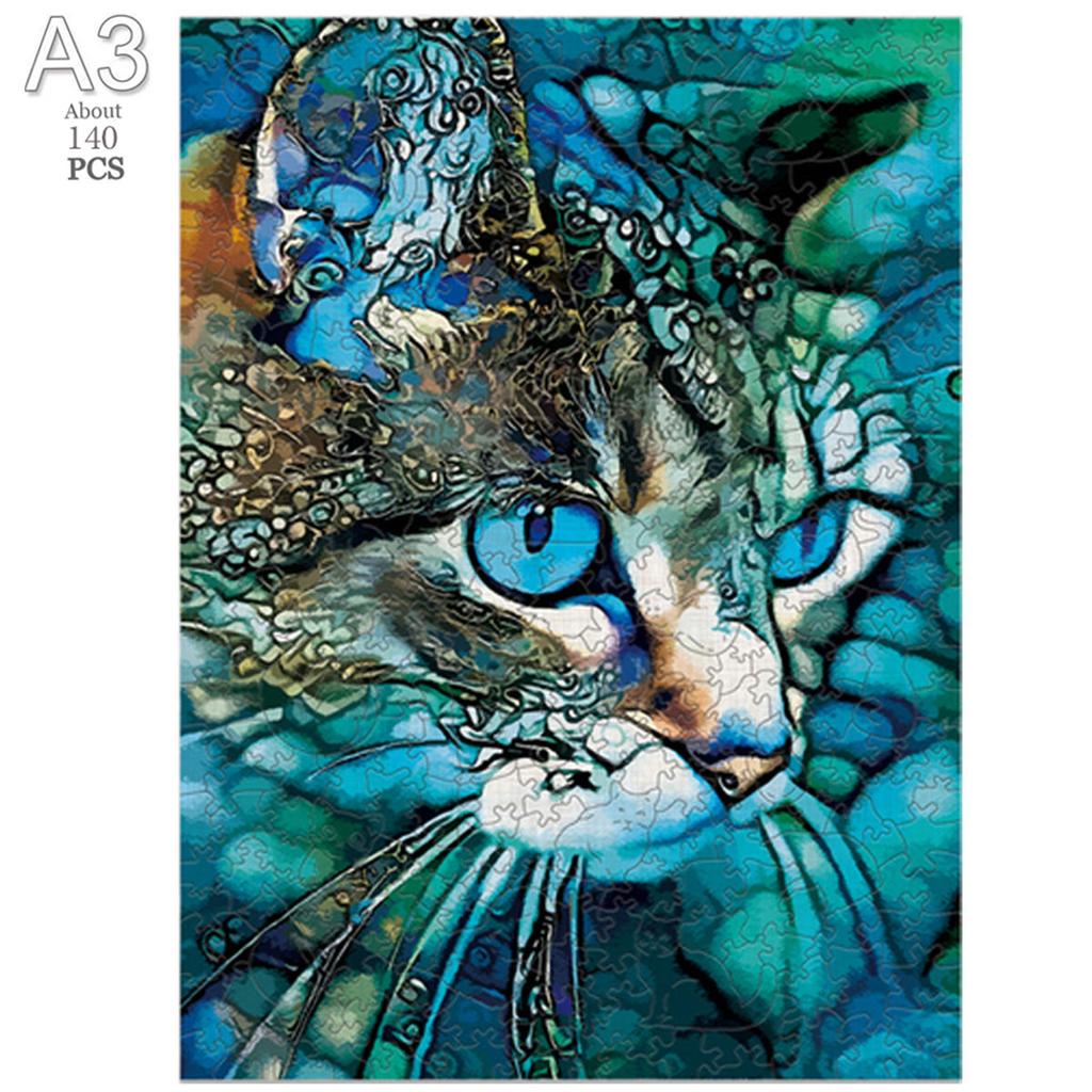 Puzzle Zwierzęce Drewniane Tygrys Drewniane Puzzle Nieregularne Pies Zwierzę Drewniane Puzzle dla Dorosłych Dzieci Ekskluzywny Projekt Inteligentne Puzzle