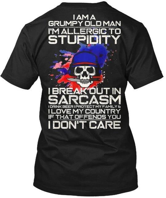 

I Am A Grumpy Old Man Im Allergic To St T shirt Made in the USA Size S to 5XL M