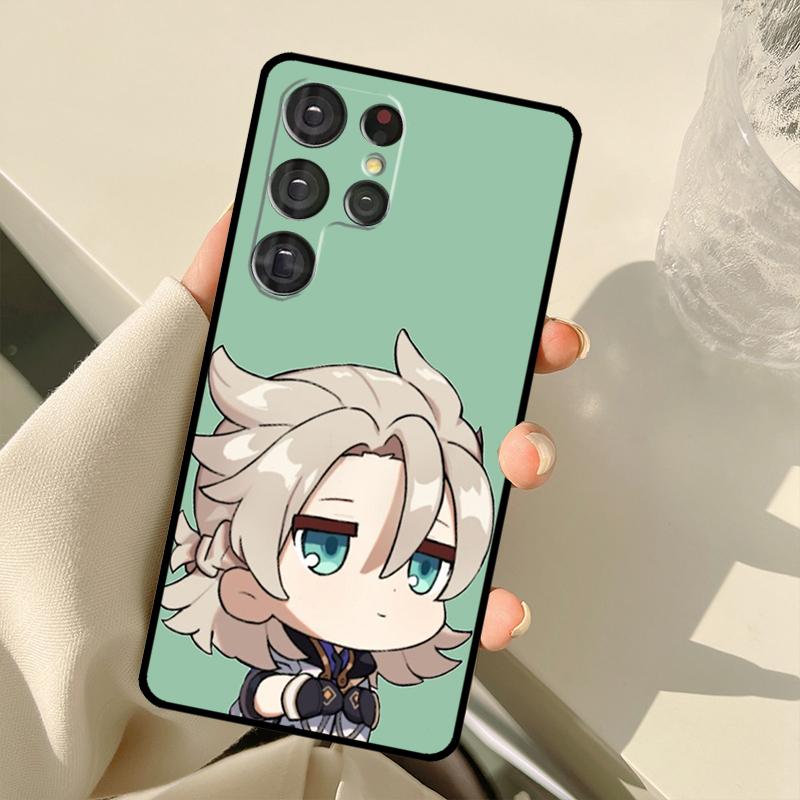 

Smug Albedo Genshin Impact Case For Samsung Galaxy S23 Ultra S21 S22 S24 S25 Ultra S9 S10 Plus S25 FE S20 FE Back Cover Galaxy S20 FE