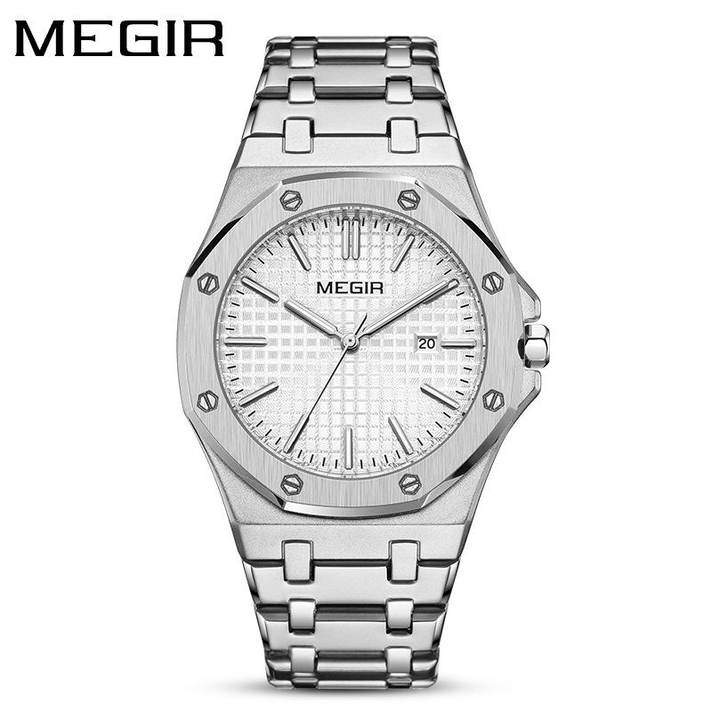 Men'S Quartz Steel Belt Watch Waterproof Luminous Business 1085
