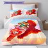 Cartoon Red Panda Pattern Bedding Quilt Set Quilt Cover Pillowcase Home Decoration Gift (1 * duvet cover + 2 * pillowcase, without core)