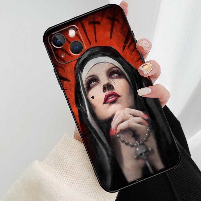 Sister Nun Kiss Phone Case For iPhone 17 Pro Max 14 13 12 11 15 16 Pro Max Mini 16 15 Plus 16e 17 Air Cover